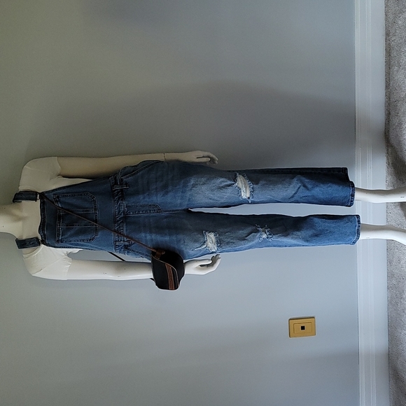 Refuge Distressed Long Overalls Size S - Picture 12 of 14